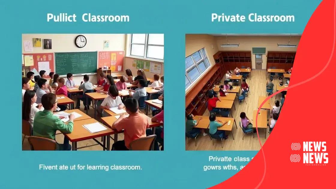 Key differences between public and private schools