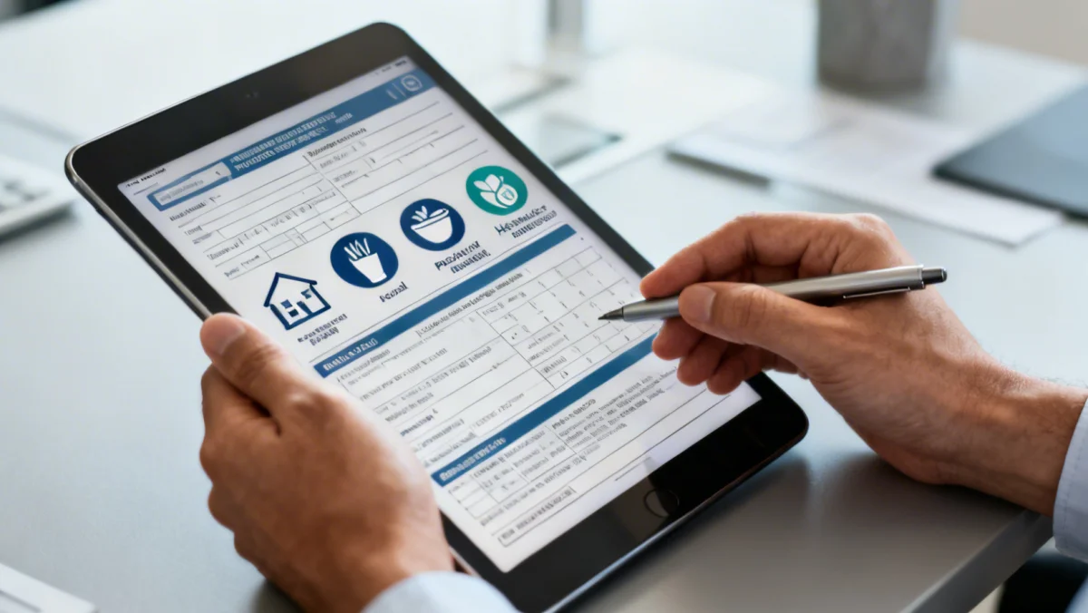 Person meticulously completing digital application for public assistance benefits.